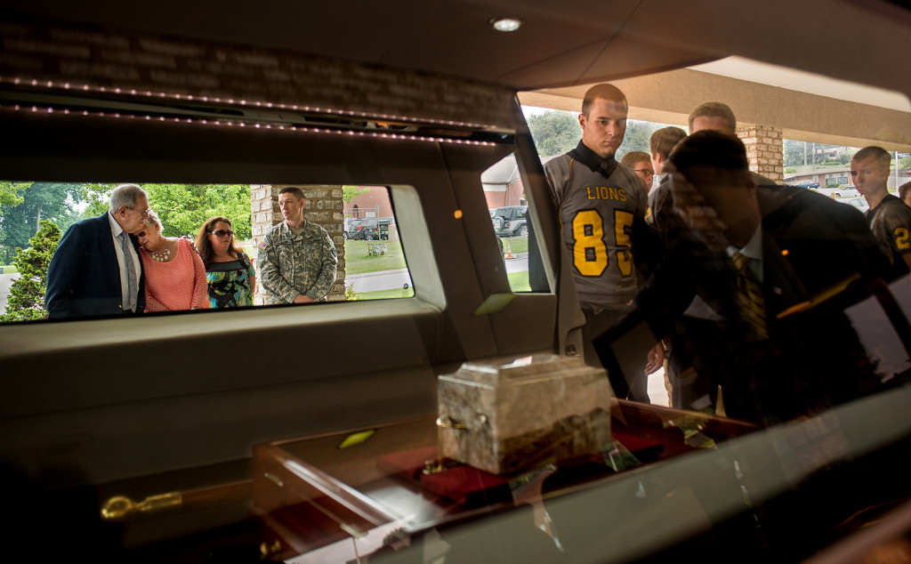 The funeral for Nicholas Mankin, 16, a rising senior at Red Lion High school was held at Olewiler & Heffner Funeral Chapel in Red Lion on Saturday, June 20 2015. Mankin passed away after a car accident along with one of his football teammates.
