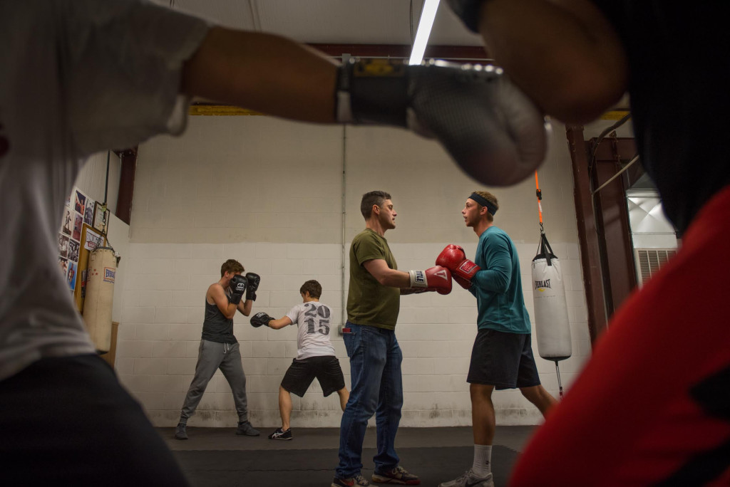 Chadrick Wigle teaches students at his newly-opened BGKY Boxing Club in Bowling Green, Ky. on April 6, 2016. His experience as a coach at the NCAA Division I level has brought him dozens of new clients who were waiting for a boxing gym to open close to home. Whether or not it is school-sanctioned, Wigle will be leading a Western Kentucky University boxing team in the coming years. Gabriel Scarlett